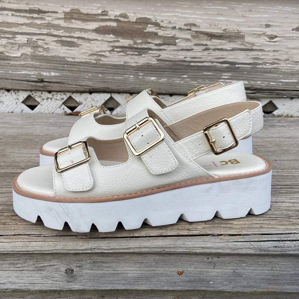 Anthropologie BC Footwear It's Happening Vegan Leather Sandal Women's Size 7.5 - Picture 6 of 14